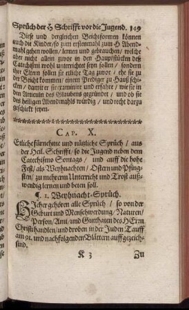 Cap. X. Etliche fürnehme und nützliche Sprüch/ aus der Heil. Schrifft [...]