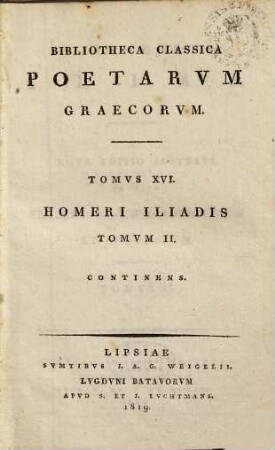 Homeri Ilias, 2