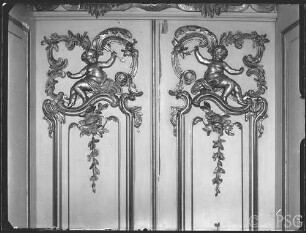 Potsdam, Neues Palais, Oberes Fürstenquartier, Jagdkammer, R.:259, Westwand mit Tür