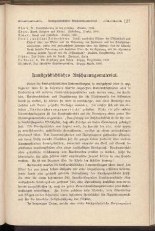 Kunstgeschichtliches Anschauungsmaterial.