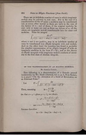 On the transformation of elliptic integral.