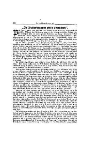 "Die Weltanschauung eines Verrückten"