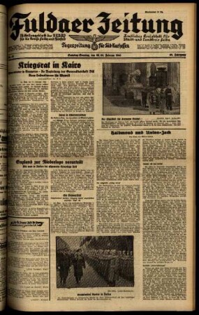 Ausgabe vom Sonntag, den 23. Februar 1941.