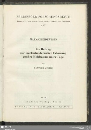 Ein Beitrag zur markscheiderischen Erfassung großer Hohlräume unter Tage