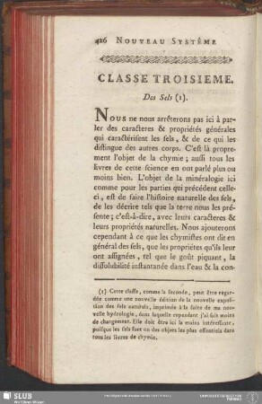 Classe Troisieme. Des Sels