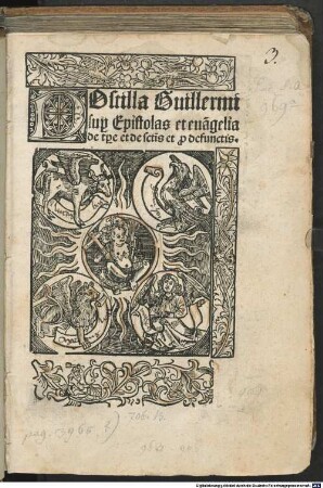 Postilla Guillermi su[pro] Epistolas et eua[n]gelia de t[empor]e et de s[an]ctis et [pro] defunctis