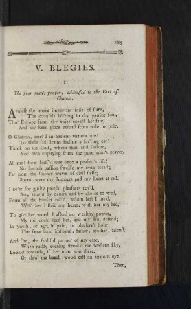 V. Elegies.