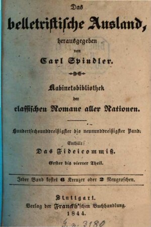 Das Fideicommiß, 1/4