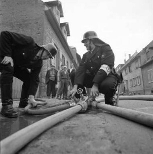 Einsatzübung der Freiwilligen Feuerwehr Hagsfeld.