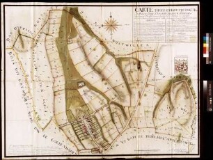 Carte topographique et géométrique du Ban et Finage d' Ernerswiller, Seigneurie de Puttelange [Vermessungskarte über Bezirk und Gemarkung Ernstweiler, Herrschaft Püttlingen]