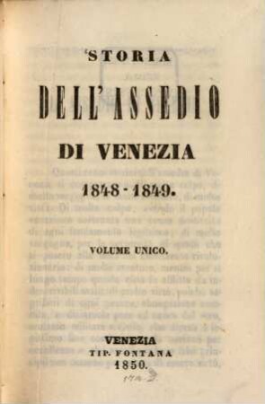 Storia dell'assedio di Venezia 1848-1849