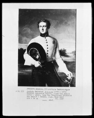 Bildnis Friedrich August, Prinz von Anhalt, Sohn des Erbprinzen Friedrich von Anhalt