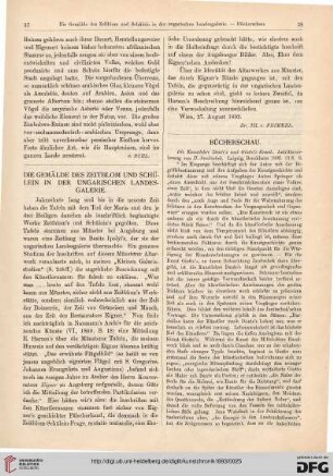 Die Gemälde des Zeitblom und Schülein in der ungarischen Landesgalerie