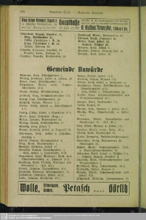 Gemeinde Unwürde