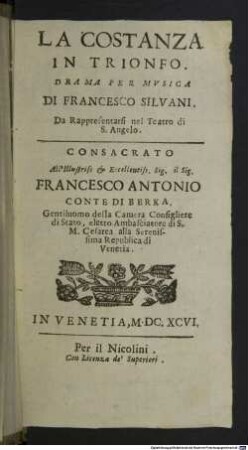 La costanza in trionfo