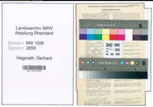 Entnazifizierung Gerhard Hegerath , geb. 12.02.1915 (Hochbautechniker)