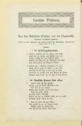 Lyrische Dichtung