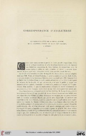 2. Pér. 38.1888: Les expositions d'été de la Royal Academy, de la Grosvenor Gallery et de la New Gallery à Londres : correspondance d'Angleterre