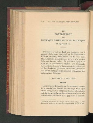 Le Protectorat De L'Afrique Orientale Allemande En 1907-1908.