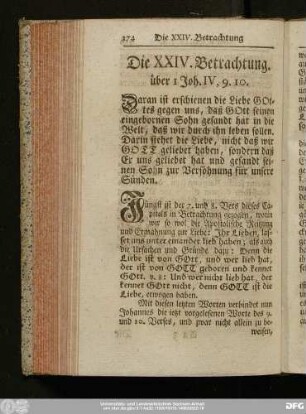 Die XXIV. Betrachtung über 1 Joh. IV, 9. 10.