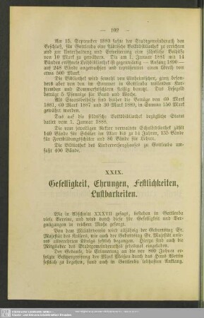 XXIX. Geselligkeit, Ehrungen, Festlichkeiten, Lustbarkeiten
