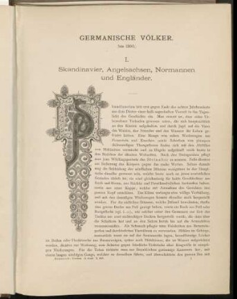 Germanische Völker. (bis 1200.)