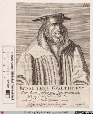Bildnis Rudolph Gwalther (lat. Gualtherus, eig. Walther)