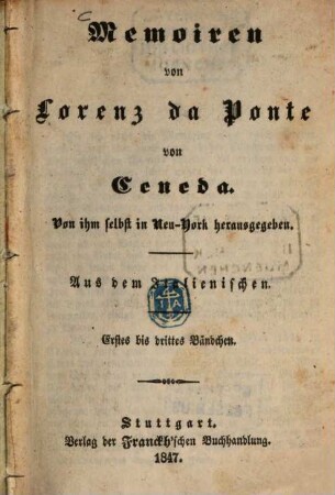 Memoiren, 1/3