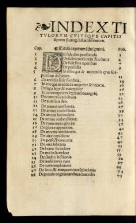 Tituli capitum libri primi.