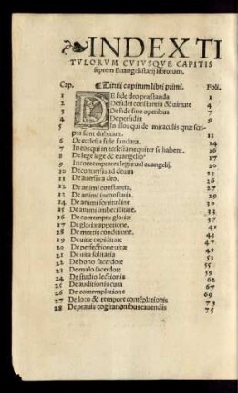 Tituli capitum libri primi.