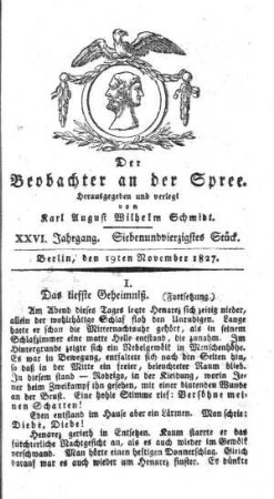 47. Stueck, 19. November 1827