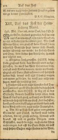 XIII. Auf das Fest der Heimsuchung Mariä.