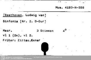 Beethoven, Ludwig van, Sinfonia