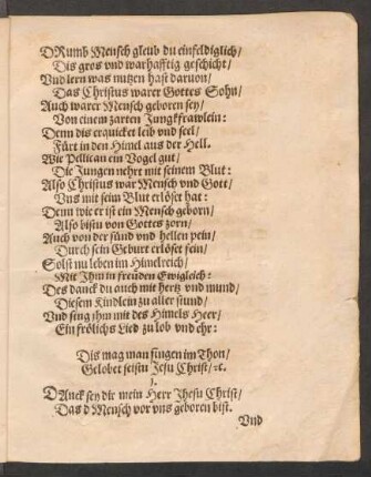 Dis mag man singen im Thon/ || Gelobet seistu Jesu Christ/ [et]c. ||