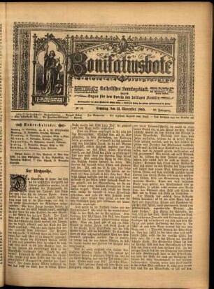 Erste Ausgabe vom Sonntag, den 12. November 1905.