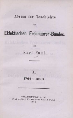1: 1766 - 1823