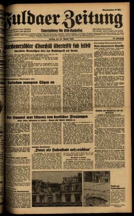 Ausgabe vom Freitag, den 30. August 1940.