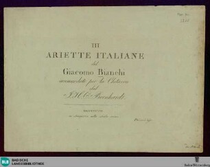 III Ariette italiane