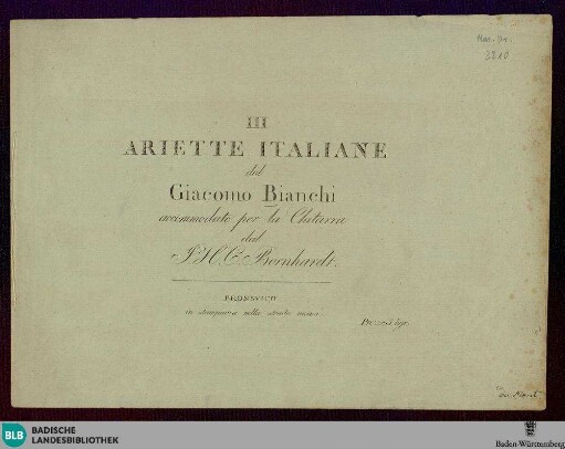 III Ariette italiane