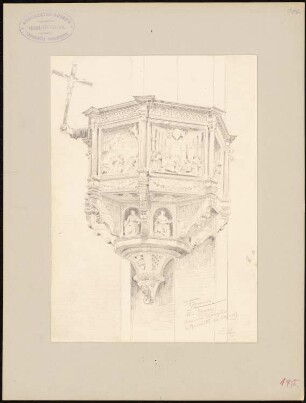 Santa Croce, Florenz Marmorkanzel: Ansicht