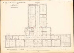 Friedrichs-Gymnasium, Breslau: Grundriss EG 1:100