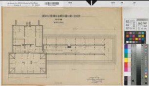 Soest, Erweiterungsbau Amtsgericht und Gefängniss, Dachgeschoss, Grundriss