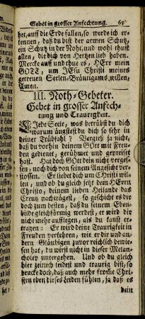 III. Noth-Gebeter.
