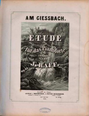 Am Giessbach : Etude für d. Pianoforte ; op. 88