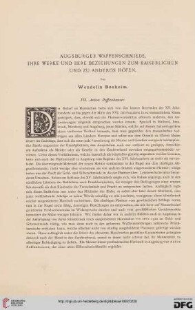 Augsburger Waffenschmiede, ihre Werke und ihre Beziehungen zum kaiserlichen und zu anderen Höfen, [3]