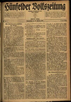 Ausgabe vom Donnerstag, den 23. Oktober 1919.