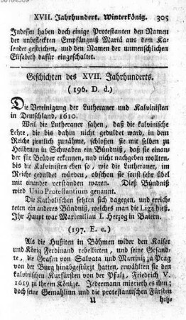 Geschichten des XVII. Jahrhunderts