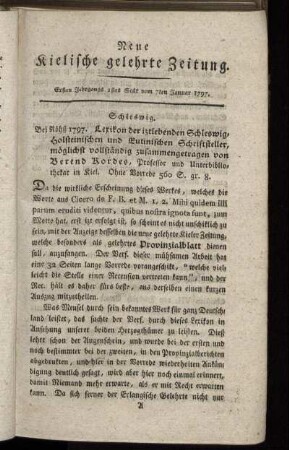 1stes - 4tes Stük vom Januar 1797