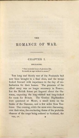 The romance of war: or, The highlanders in Spain : in three volumes. 4, The romance of war: or, The highlanders in France and Belgium : a sequel to the highlanders in Spain