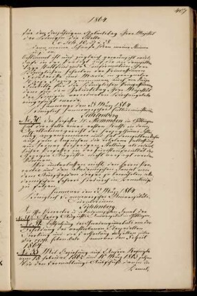 Festsetzung des Gnadenquartals für die Hinterbliebenen des Oberpedells Dierking.